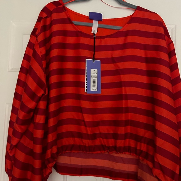 Target Tops - Target Red Striped Blouse